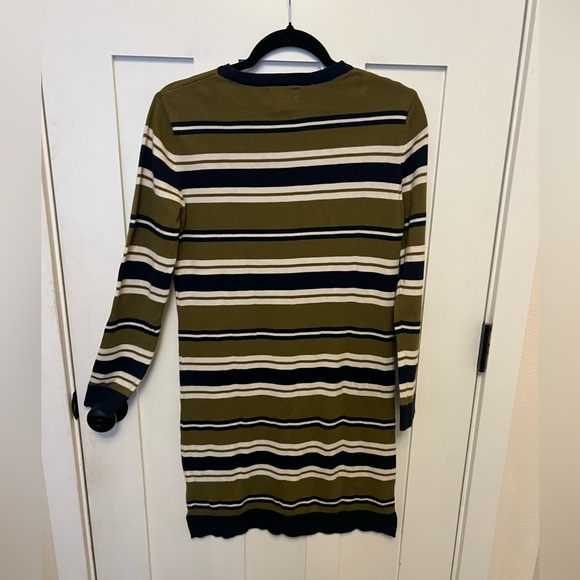 People Tree Dionne Organic Cotton Striped Long Sleeve Sweater Dress Size 10 - Picture 6 of 9